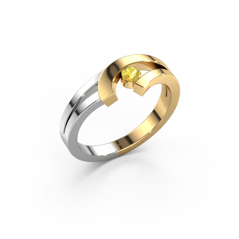 Bague Yentl 585 or jaune saphir jaune 3 mm