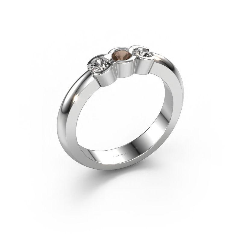 Ring Lotte 3 585 witgoud rookkwarts 3 mm