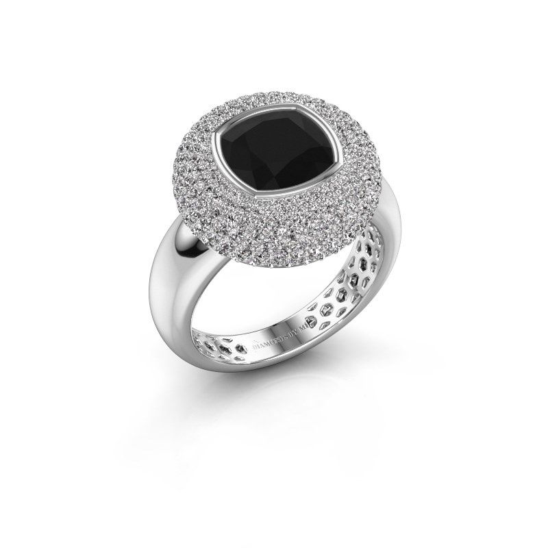 Afbeelding van Ring Keshia<br/>585 witgoud<br/>zwarte diamant 4.503 crt