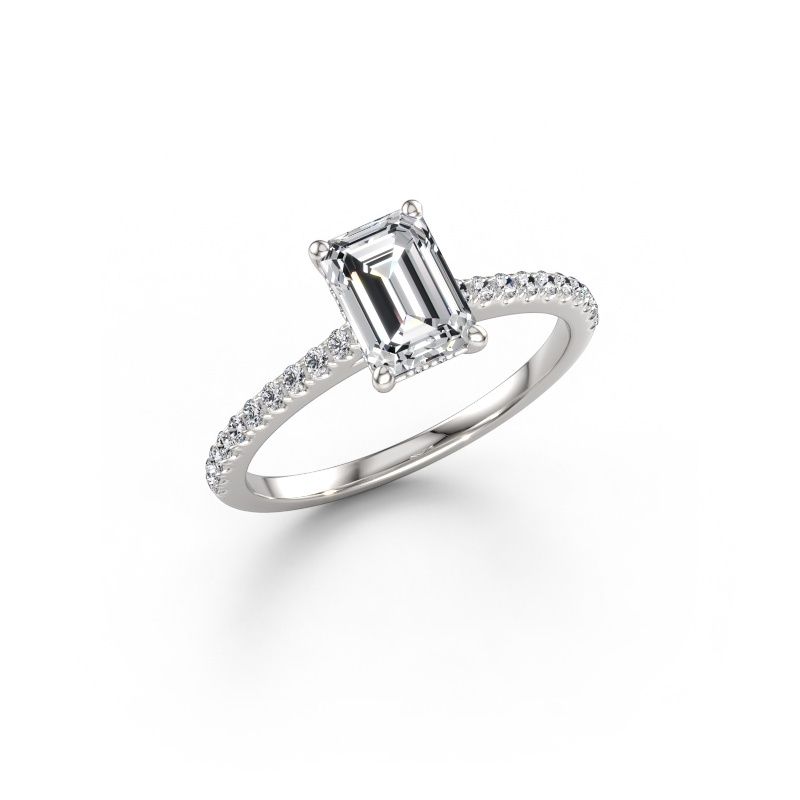 Engagement ring Sophie EME 950 platinum lab grown diamond 1.84 crt