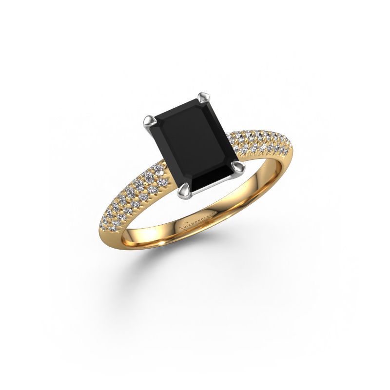 Verlobungsring Morane EME 585 Gold Schwarz Diamant 2.377 crt