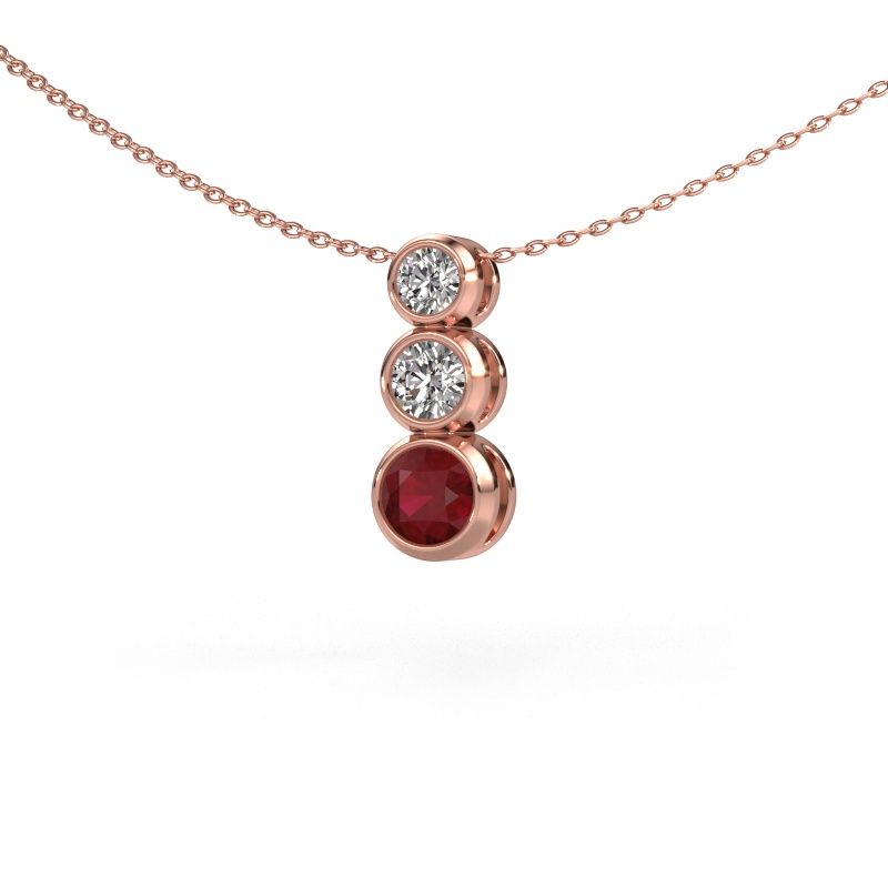 Pendant Linda 585 rose gold ruby 5 mm