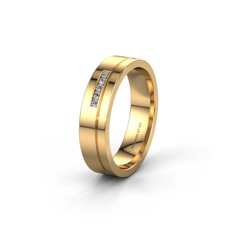 Image of Wedding ring WH0307L15AP<br/>585 gold ±5x1.7 mm<br/>Lab-grown diamond