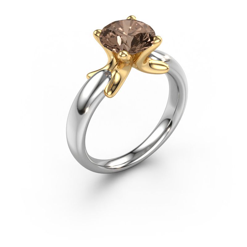 Ring Jodie 585 white gold brown diamond 2.00 crt