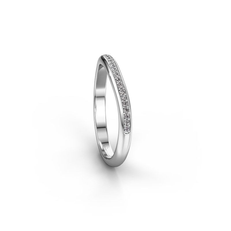 Afbeelding van Aanschuifring SRH0561C20H2<br/>585 witgoud<br/>Diamant 0.135 crt