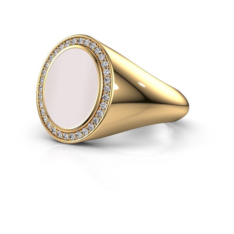 Afbeelding van Zegelring hilda 2<br/>585 goud<br/>Rode lagensteen 12x10 mm