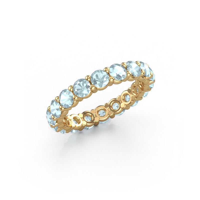 Ring Heddy rnd 3.4 585 gull akvamarin 3.4 mm