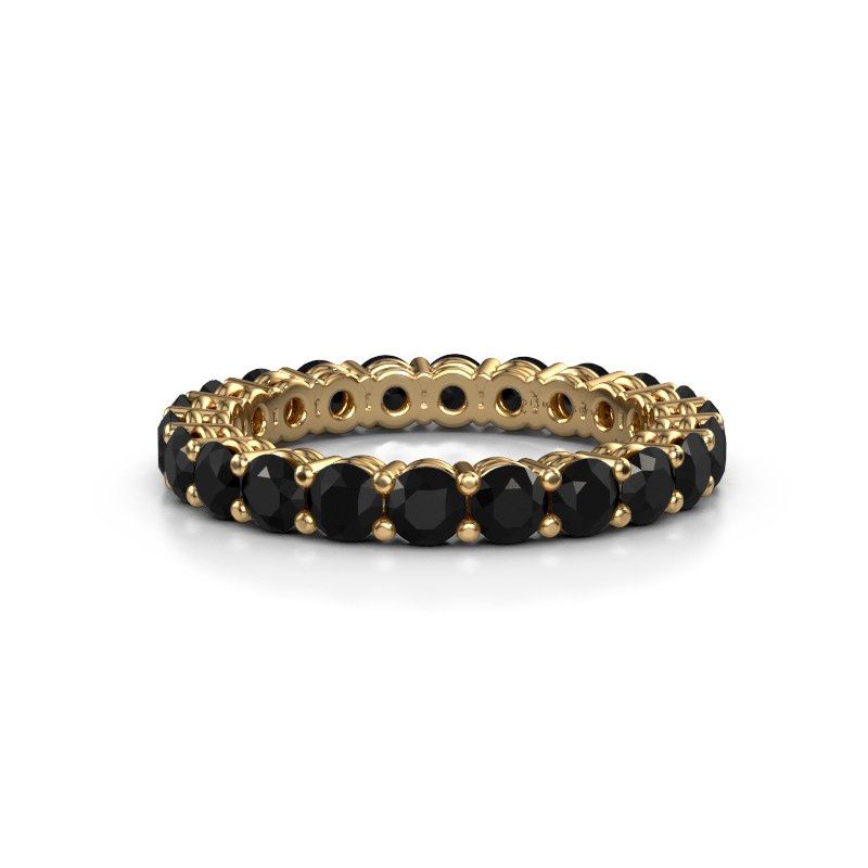 Image of Stackable ring Michelle full 3.0 585 gold black diamond 2.640 crt