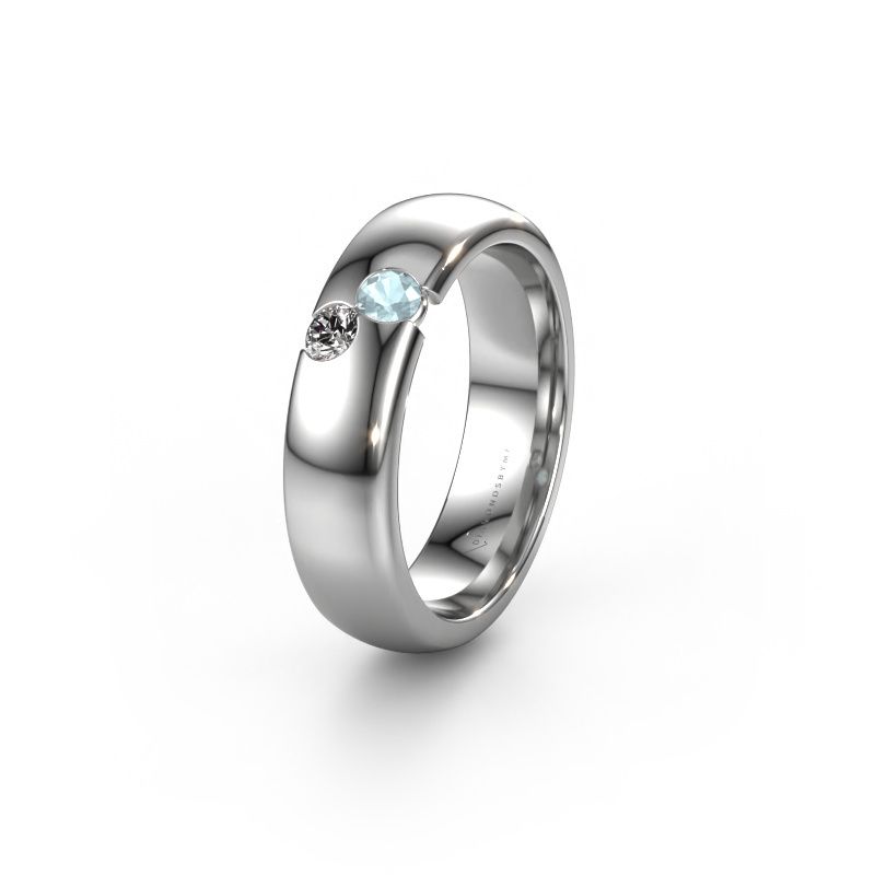Alliance WH1003L26C 950 platine aigue-marine ±6 x 2,2 mm