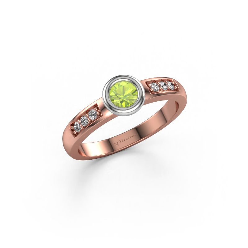 Verlobungsring Lieke 585 Roségold Peridot 4 mm