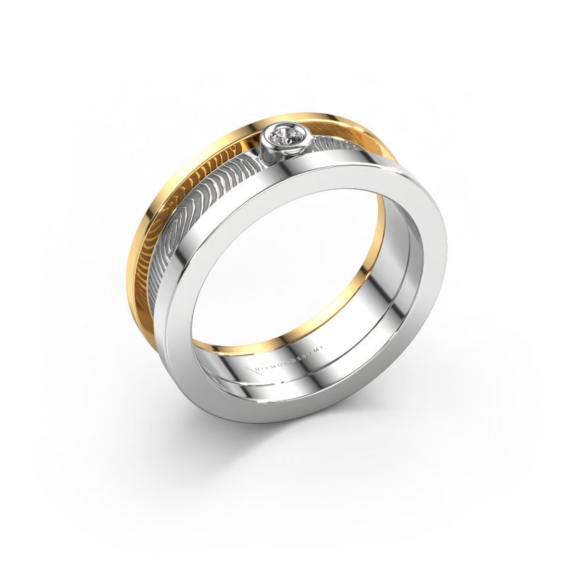 Ehering Francisca 585 Weißgold ±7x2.1 mm Diamant