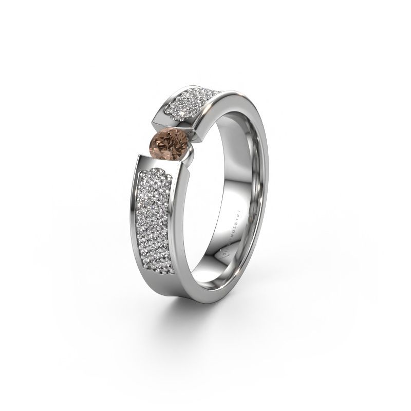Ehering WH2100L 585 Weißgold Braun Diamant ±5x3 mm