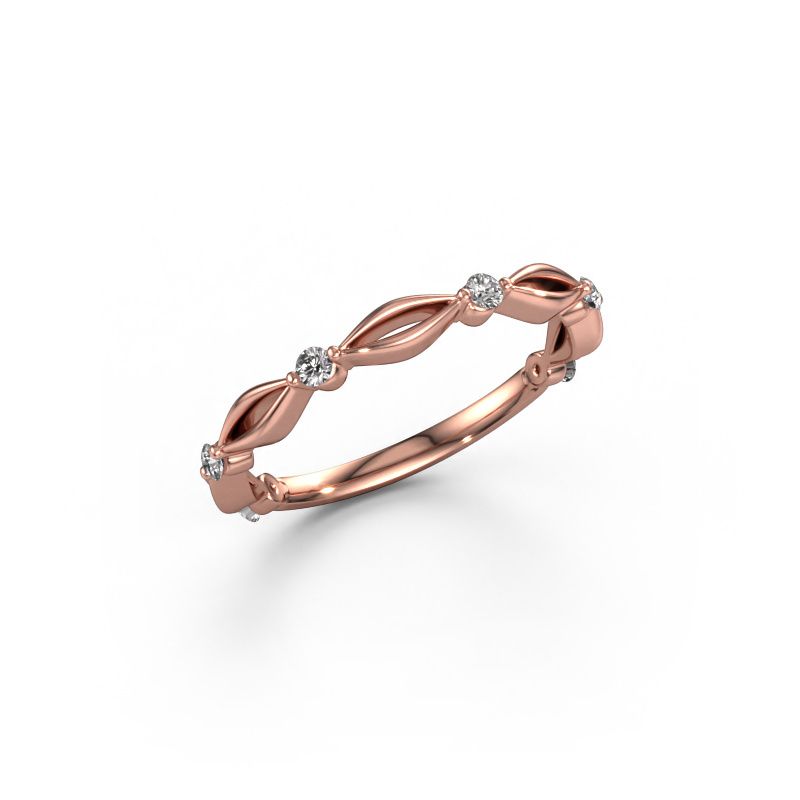 Stackable ring Shalon 585 rose gold diamond 0.15 crt