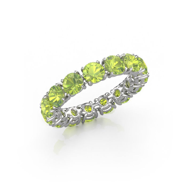 Ring Vivienne 4.2 585 witgoud peridoot 4.2 mm