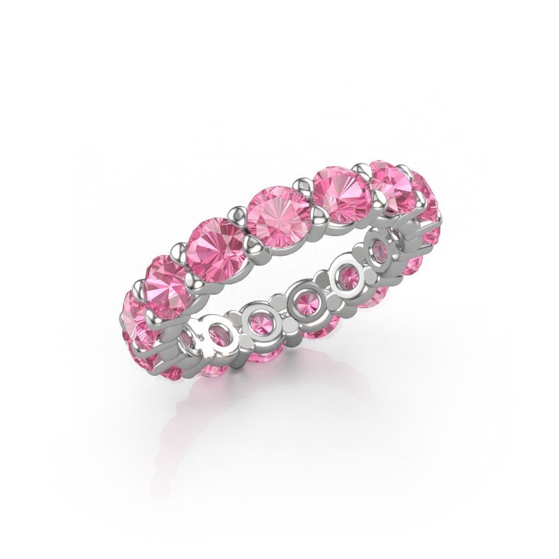 Ring Heddy rnd 4.2 585 white gold pink sapphire 4.2 mm