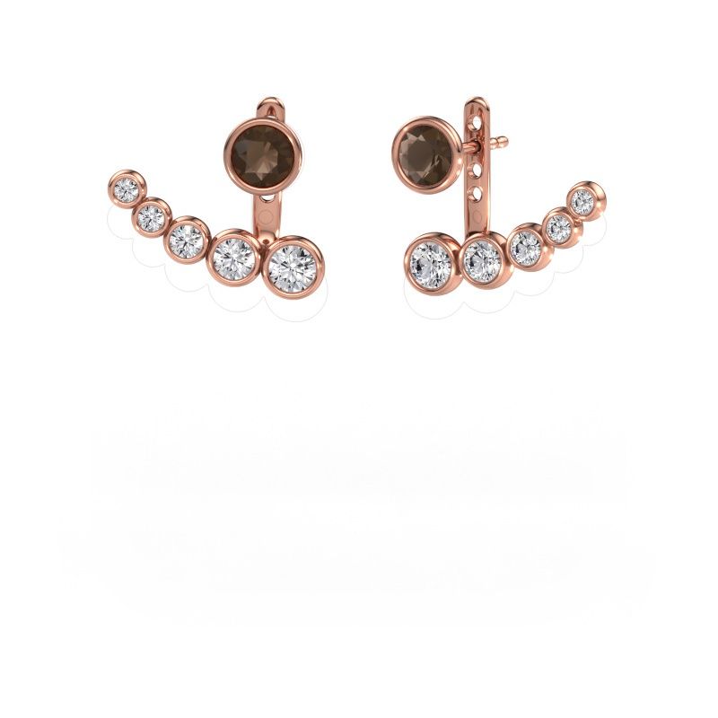 Ohrringe Wendy 585 Roségold Rauchquarz 5 mm