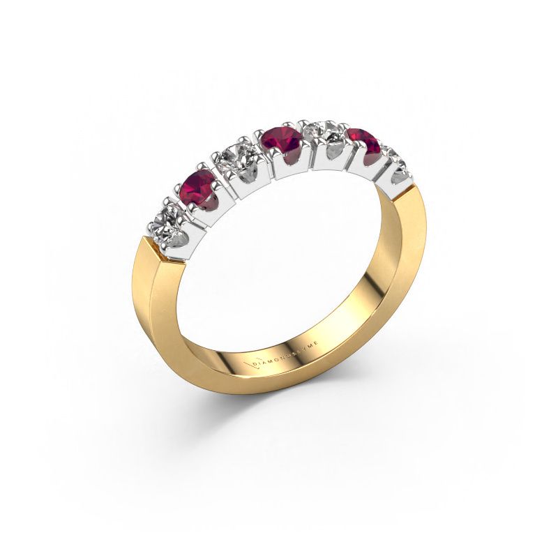 Ring Dana 7 585 goud rhodoliet 3 mm