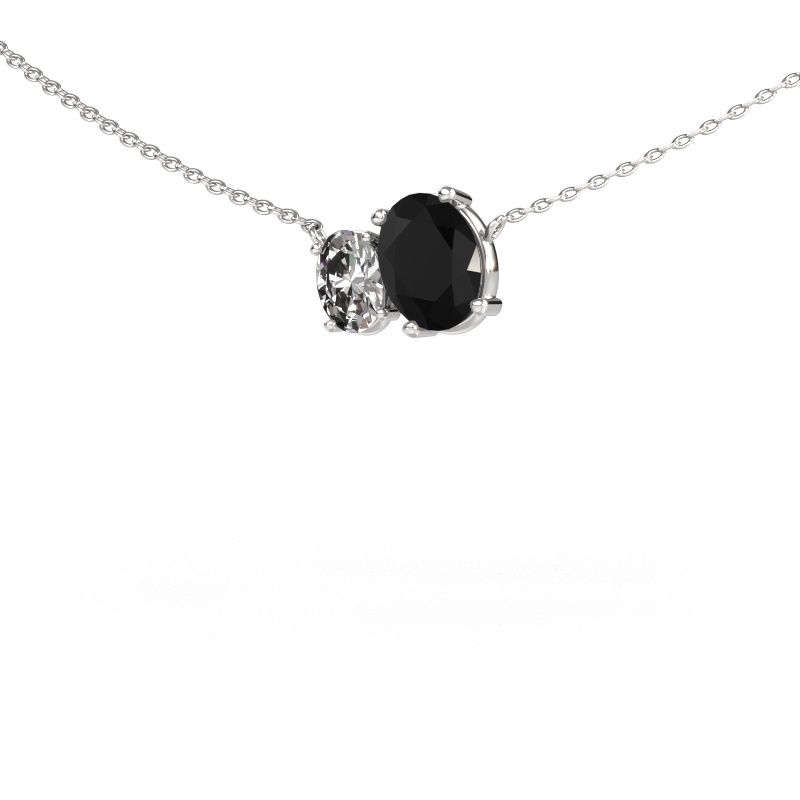 Anhänger Toi et Moi OVL OVL 585 Weißgold Schwarz Diamant 1.800 crt