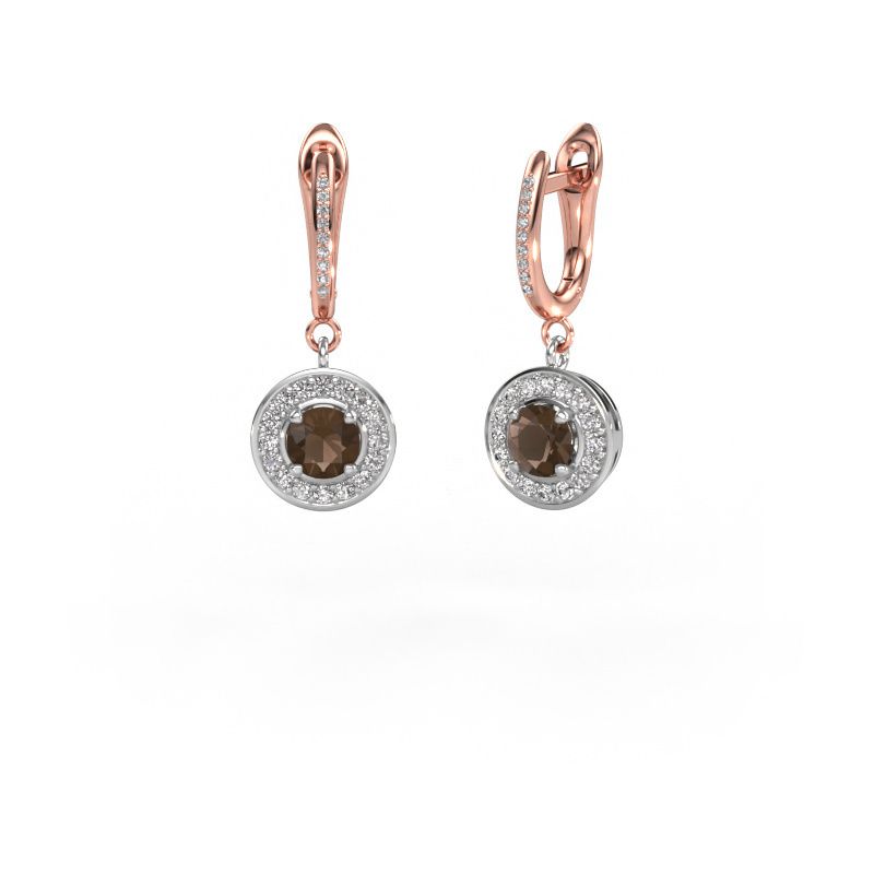 Ohrhänger Ninette 2 585 Weißgold Rauchquarz 5 mm