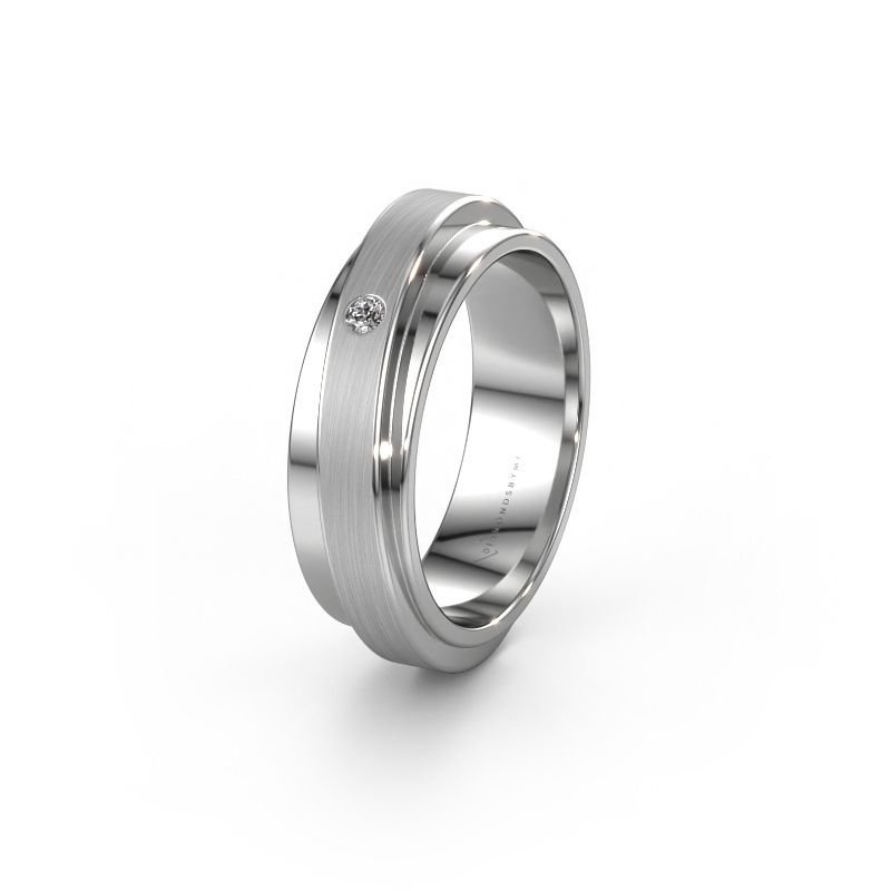 Ehering WH2220L16D 585 Weißgold Lab-grown Diamant ±6 x 2,2 mm