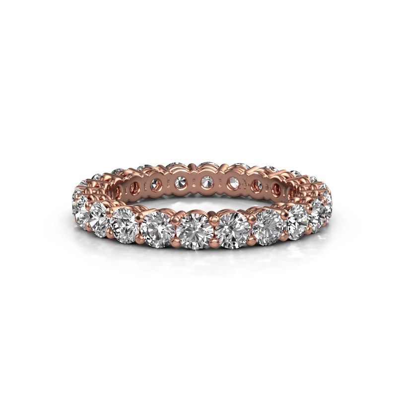 Image of Stackable ring Michelle full 3.0 585 rose gold zirconia 3 mm