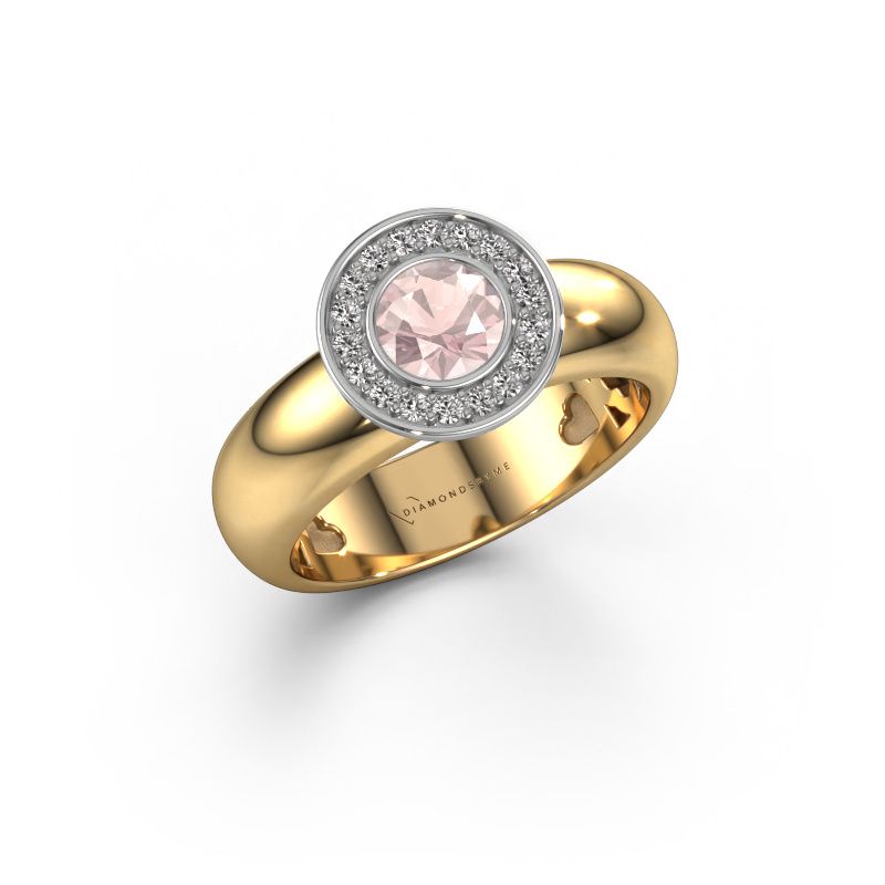 Ring Anna 585 gold morganite champagne 5 mm