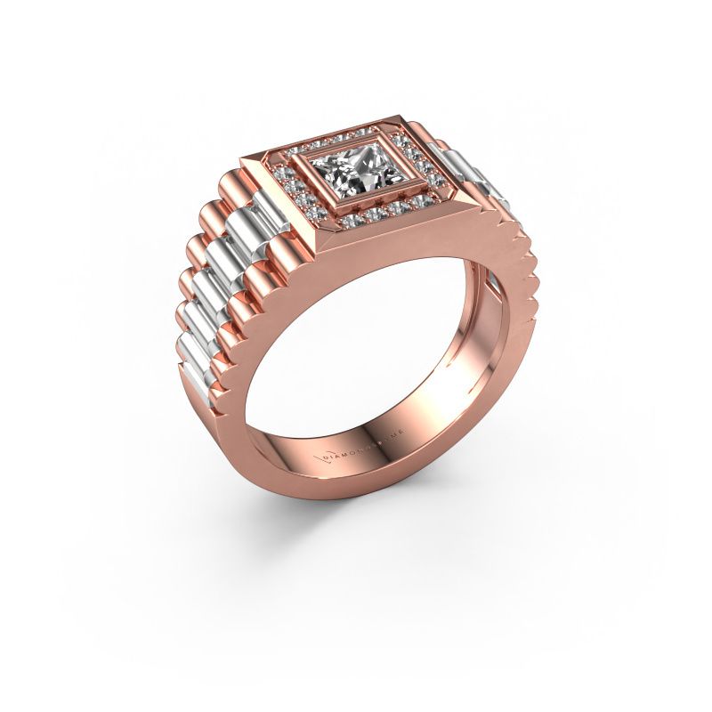Heren ring Zilan 585 rosé goud diamant 0.592 crt
