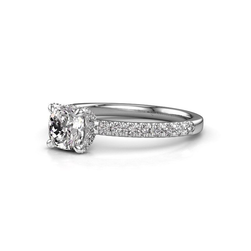 Image of Engagement ring saskia 1 cus<br/>585 white gold<br/>lab-grown diamond 1.364 crt
