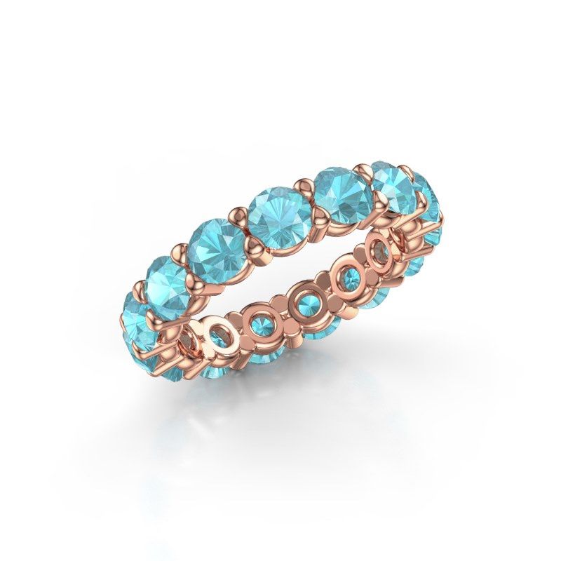 Bild von Ring heddy rnd 4.2<br/>585 Roségold<br/>Blau Topas 4.2 mm