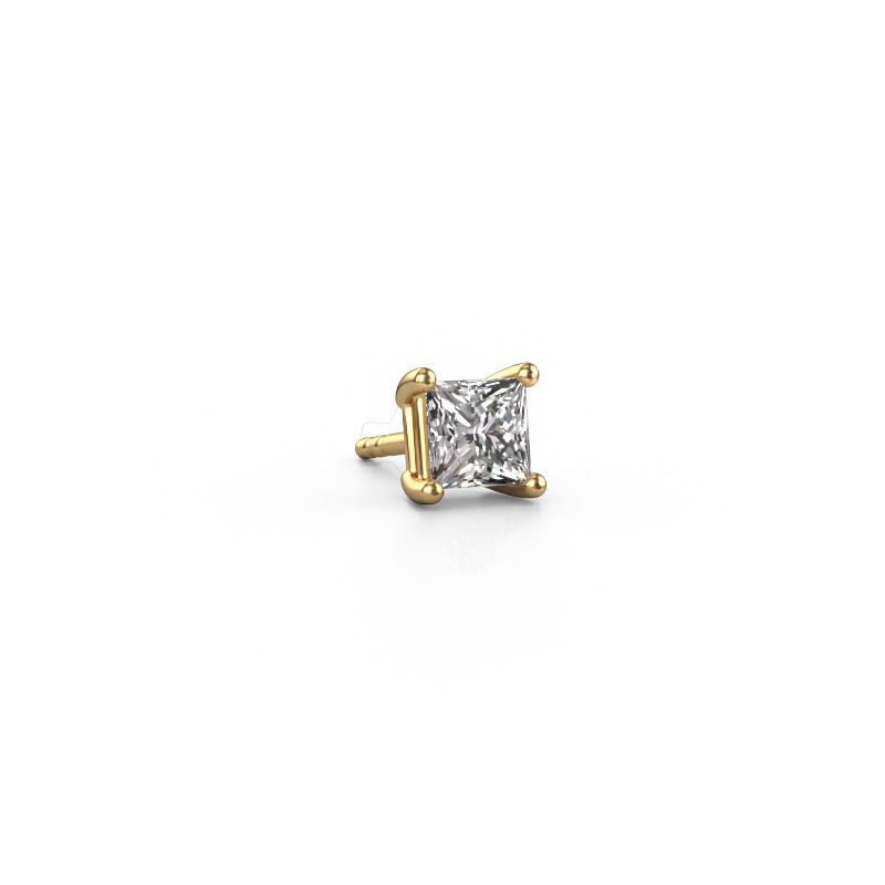 Men's earring Dave SQR 585 gold diamond 0.50 crt