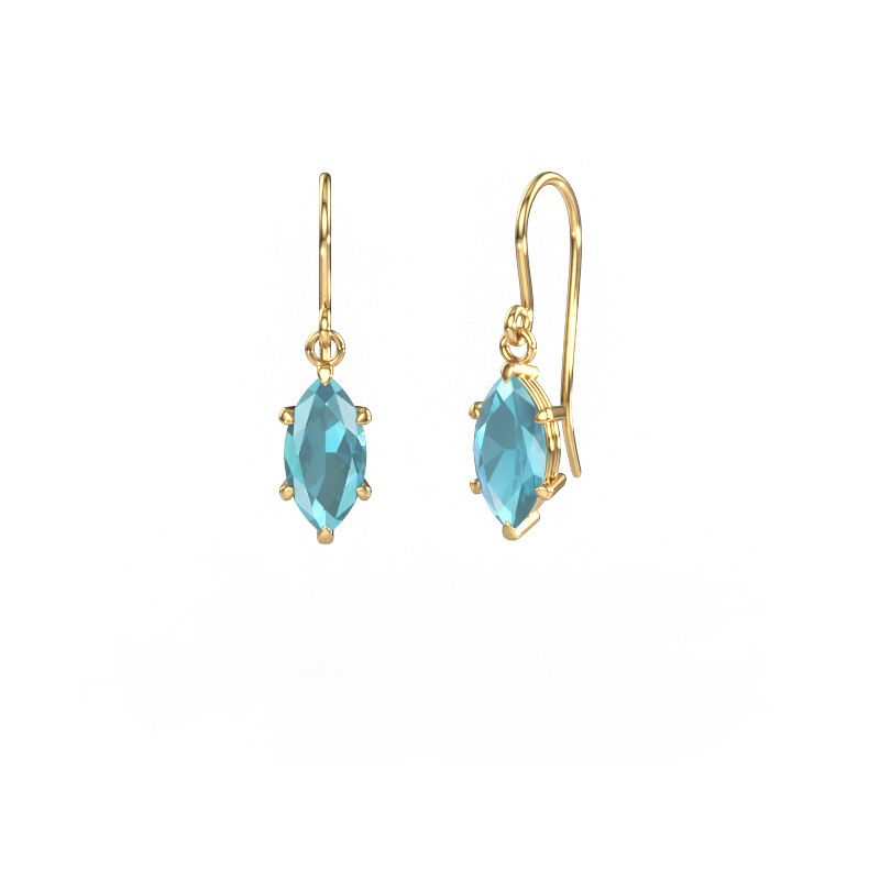 Ohrhänger Laurie MRQ 1 585 Gold Blau Topas 10x5 mm