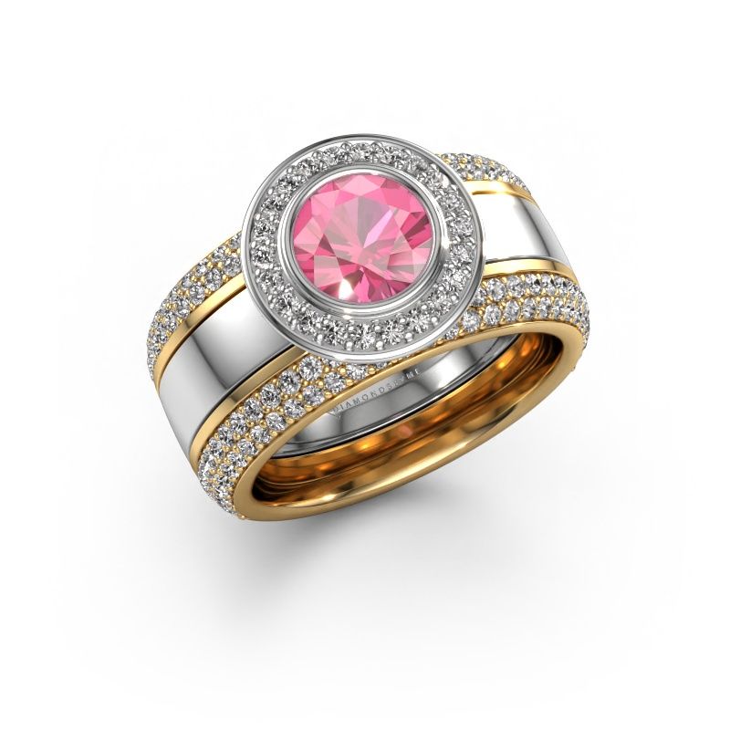 Ring Roxie 585 Weißgold Pink Saphir 6.5 mm