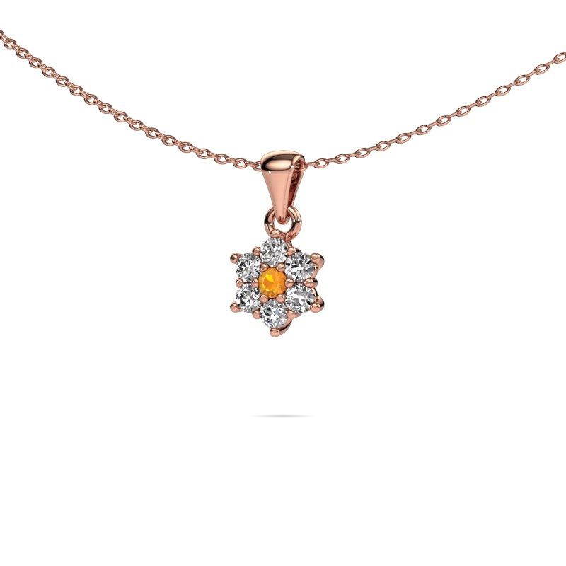Anhänger Chantal 585 Roségold Citrin 2.4 mm