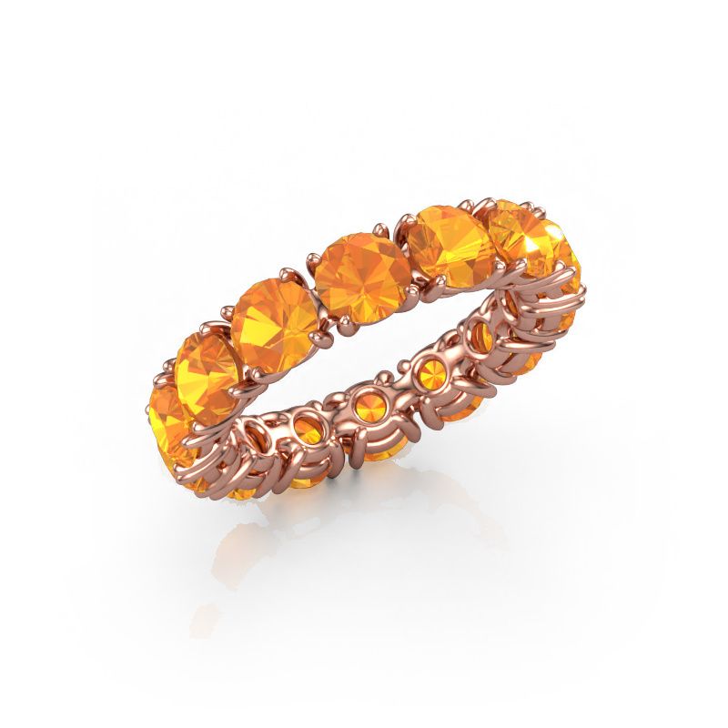 Bague Vivienne 4.7 585 or rose citrine 4.7 mm