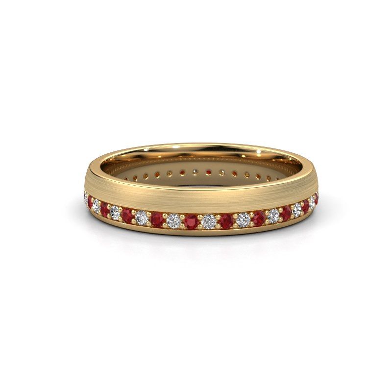 Afbeelding van Trouwring WH0303L24AM 585 goud robijn ±4x1.7 mm