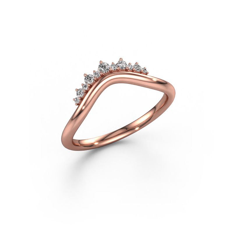 Stackable ring Lyla A 585 rose gold diamond 0.118 crt