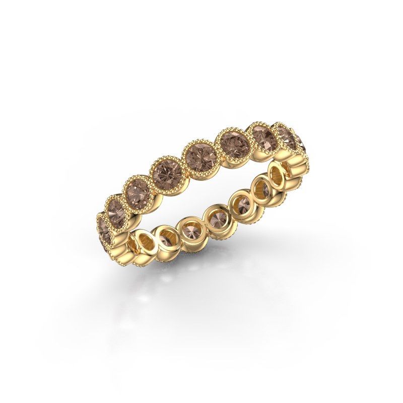 Image of Ring Mariam 0.07 585 gold brown diamond 1.52 crt