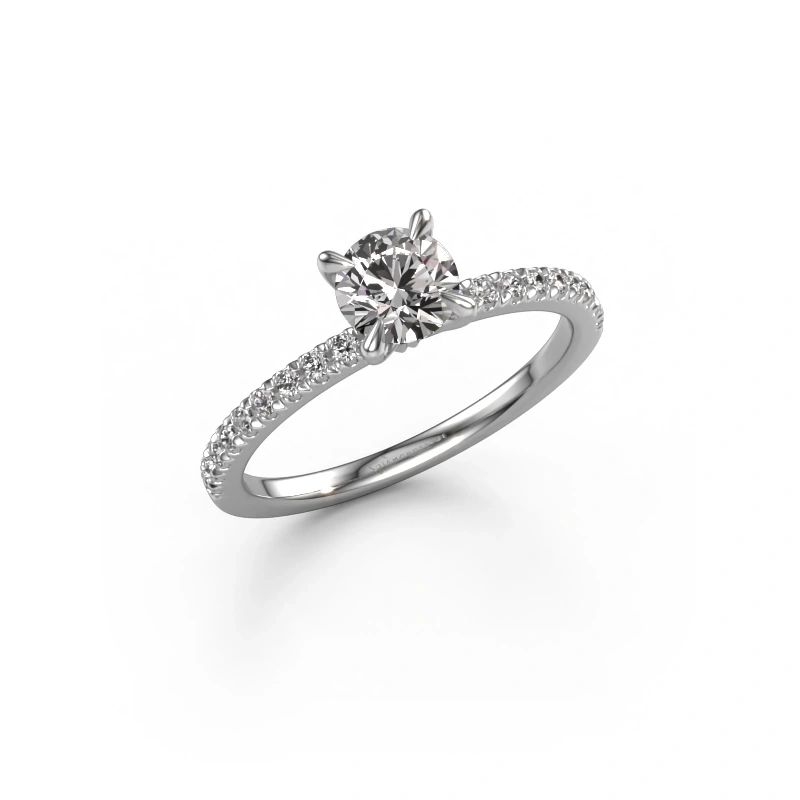 Image of Engagement Ring Crystal Rnd 2<br/>950 platinum<br/>Diamond 0.78 crt