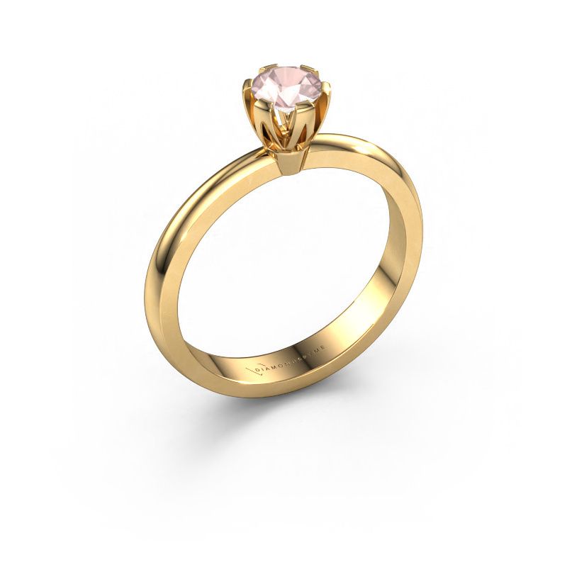 Engagement ring Julia 585 gold morganite champagne 4 mm