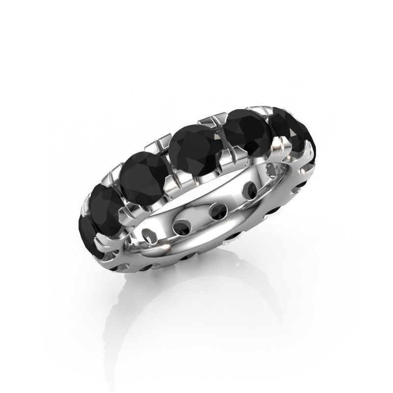 Bague superposable Jackie 5.0 585 or blanc diamant noir 7.80 crt