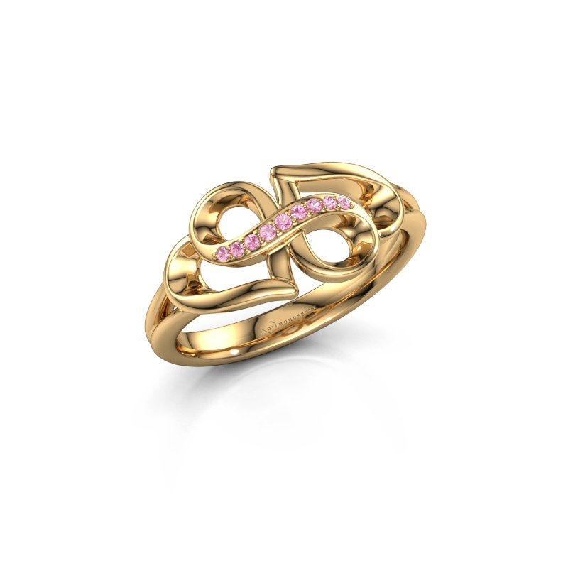 Image of Ring Rowie 585 gold pink sapphire 0.9 mm