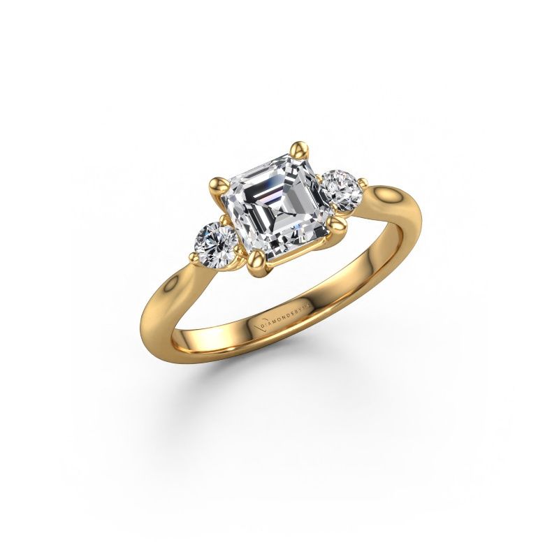 Engagement ring Lieselot ASSC 585 gold lab-grown diamond 1.16 crt