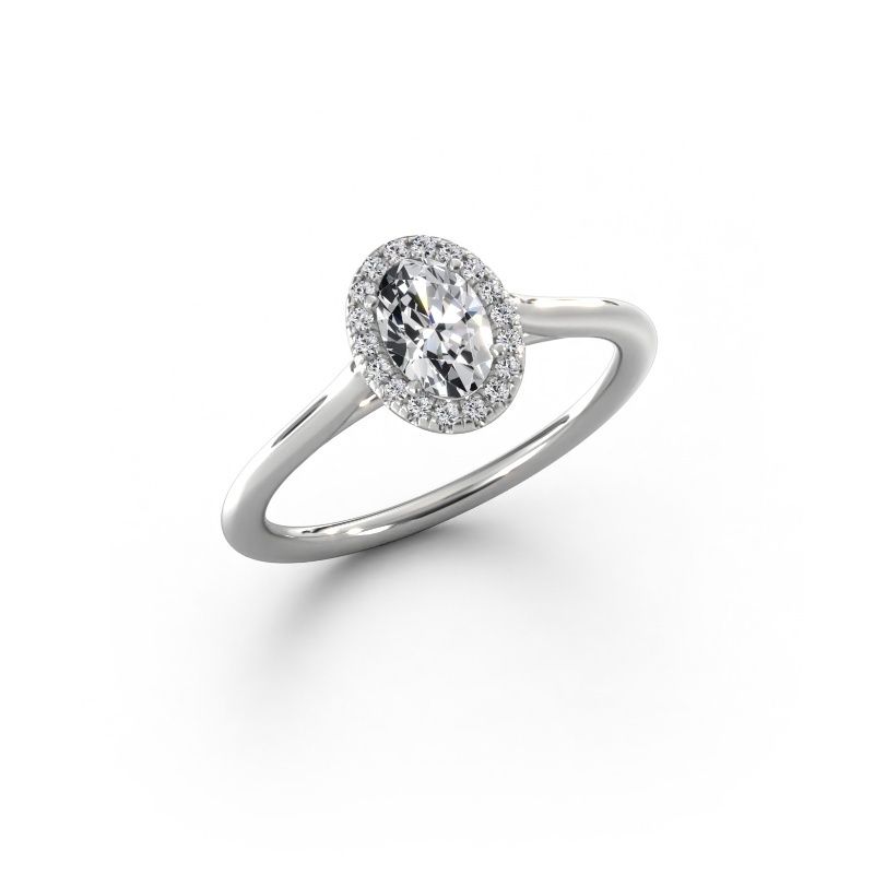 Verlovingsring Seline ovl 1 950 platina lab-grown diamant 0.49 crt