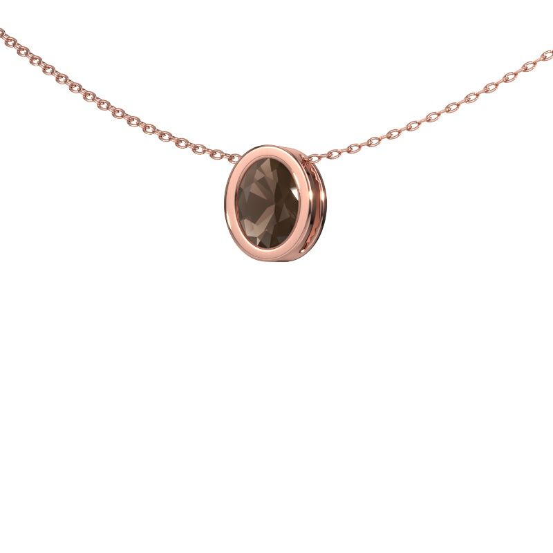 Anhänger Lavon OVL 585 Roségold Rauchquarz 7,5x5,5 mm