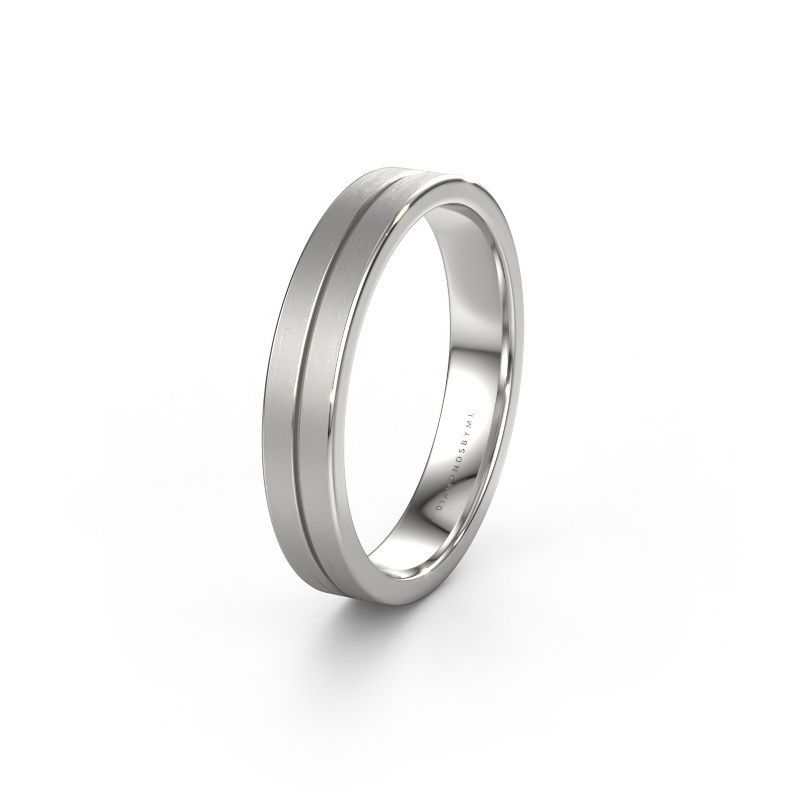 Trauring WH0200M14AM 585 Weißgold ±4 x 1,7 mm