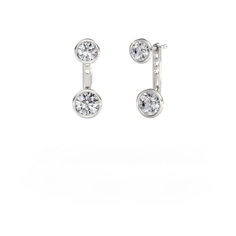 Earrings Halle 585 white gold lab-grown diamond 2.40 crt