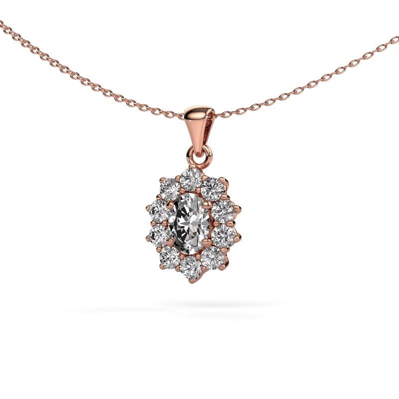 Pendant Leesa 585 rose gold zirconia 7x5 mm