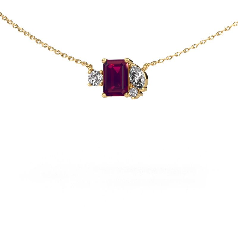 Pendant Frauke EME 585 gold rhodolite 7x5 mm