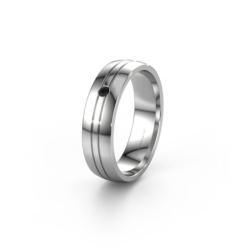 Ehering WH0420L25X 585 Weißgold Schwarz Diamant ±5 x 1,5 mm