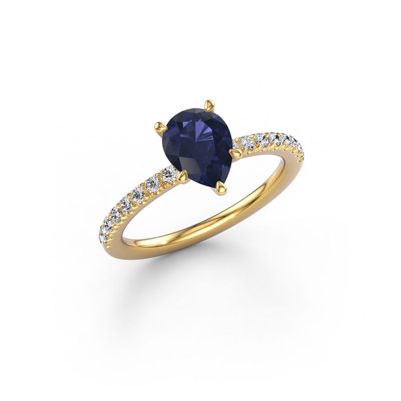 Verlobungsring Crystal PER 2 585 Gold Saphir 8x6 mm